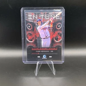 2024 Bowman Draft Chrome Jose Perdomo In Tune Insert #13 Atlanta Braves - Picture 1 of 2