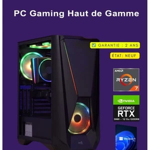 PC Gaming Haut de Gamme – RTX 3060 – Ryzen 7 - Photo 1/1