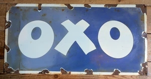 OXO Enamel / Metal Sign - Bar Restaurant Advertising Cafe Bistro Pub Decor - Picture 1 of 24