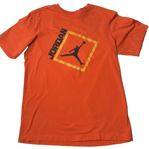 Jordan Shirt Uomo Small Arancione Grafica Jumpman Basket Tee Atletica Nike - Foto 1 di 5