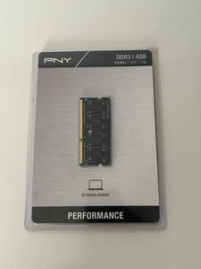 Memoria para computadora portátil PNY 4 GB DDR3 1600 MHz 1333 MHz 1066 MHz PC3-12800 MN4GSD31600-Z - Imagen 1 de 4
