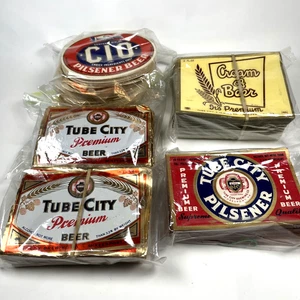 Wholesale Lot 1000+ Vtg Beer Bottle Labels 4 Styles Tube City Brewing 1933-1955 - Picture 1 of 24
