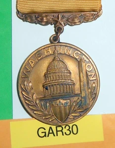 Medalla GAR30 del Gran Ejército de la República 1915 campamento en Washington, D.C. - Imagen 1 de 4