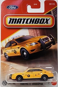 Matchbox Ford Police Interceptor GELB - Bild 1 von 5