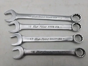 Blue Point BOM17 16 17 18 19mm 12 Point Short Combination Wrench USA - Picture 1 of 2