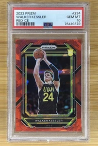 2022-23 Panini Prizm Red Ice Prizm Walker Kessler #234 PSA 10 GEM MT Rookie RC - Picture 1 of 2