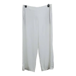 Pantalones J. Jill Pull On Pierna Ancha Blanco Rayón Informales Boho Nuevos con Etiquetas Talla Grande - Imagen 1 de 10