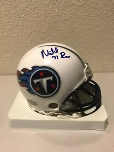 Michael Roos Signed Tennessee Titians Mini Helmet PSA/DNA - Picture 1 of 4