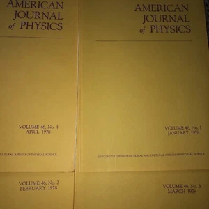 AAPT 1978 American Journal of Physics 4 Issues January February March April - Picture 1 of 4