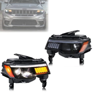 LED Headlights for Jeep Grand Cherokee 4th Gen 2017-2021 Front Lamps Assembly - Picture 1 of 6