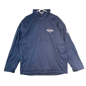 NEW ENGLAND PATRIOTS Mens Super Bowl Championship 1/4 Zip Jacket Navy Size XL - Picture 1 of 11