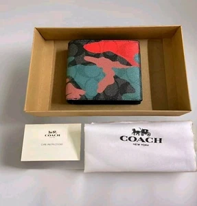 COACH Kamo Signature Bi-fold Bifold Wallet + Card Case Set of 2 New Rare - Bild 1 von 4