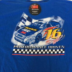 Greg Biffle 3M performance driven no 16 graphics blue T shirts with tags X Large