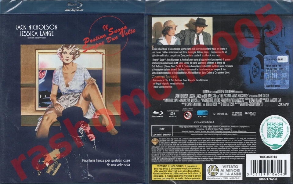 IL Postino Suona SEMPRE Due Volte Blu Ray Italian IMPORT - DVD 9ovg The Cheap