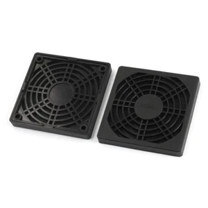 2Pcs Black Plastic Fan Dustproof Dust Filter Guard for 80mm x 80mm Case Fan - Picture 1 of 1