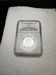 1966 SMS Washington Quarter MS67 NGC Certified - Picture 1 of 4