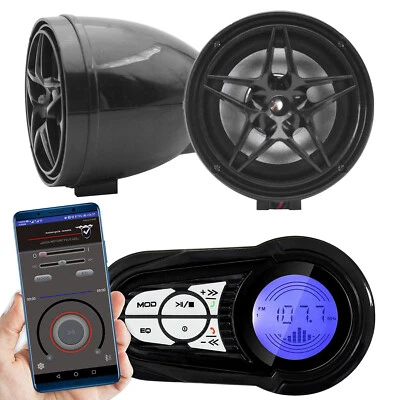 UTV ATV WAKEBOARD Impermeable Altavoces Marinos Bluetooth Audio Amplificador Altavoz Foto 1 de 4
