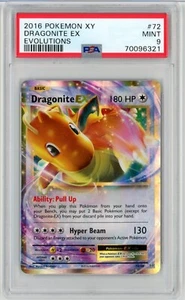 2016 Pokemon XY Evolutions #72 Dragonite EX - PSA 9 MINT - Picture 1 of 2
