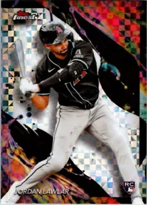 2024 Topps Finest #167 Jordan Lawlar RC Rookie X-Fractor Checkerboard Uncommon - Picture 1 of 2