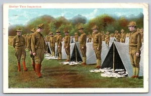 Postcard Soldiers Shelter Tent Inspection - Picture 1 of 2
