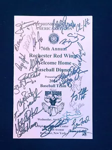 2004 PROGRAM 76TH ANNUAL ROCHESTER RED WINGS WELCOME HOME DINNER 25 SIGNATURES - Picture 1 of 3