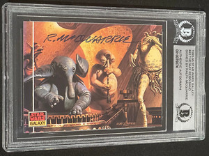Ralph McQuarrie "Cantina" Signed Star Wars Topps Card BAS BECKETT Full Autograph