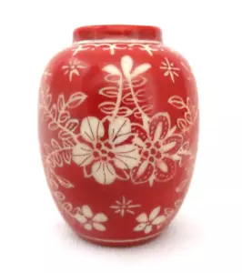 Antique Chinese Miniature Rust Porcelain Vase 2 1/2" - Picture 1 of 8