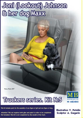 MW22 MASTERBOX 24045 TRUCKERS SERIES. JONI (LOOKOUT) JOHNSON & HER DOG MAXX 1-24