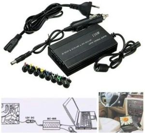ADAPTADOR UNIVERSAL NOTEBOOK PORTATIL AC CARGADOR 120W USB 8 CLAVIJAS RED COCHE - Imagen 1 de 5