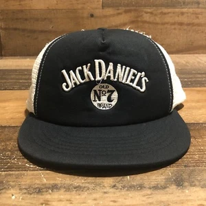 VTG Jack Daniels Hat Snapback Cap Men Black White Mesh Back 2003 Old No 7 - READ - Picture 1 of 12