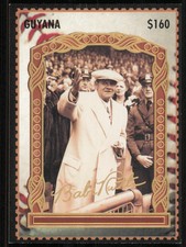 1996 Babe Ruth Collection Guyana Stamp Card #9