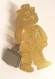 Jonette Jewelry Co. Abogado Gatito Gato Broche Alfiler Gato Maletín Suelto - Imagen 1 de 8