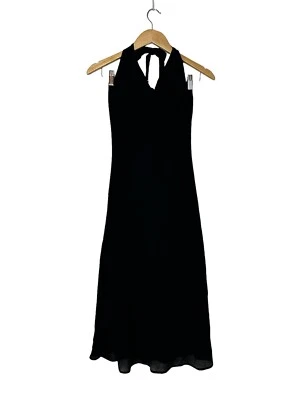 Vintage Mystic Black Halter Dress Dark Fairy 90s Y2K Grunge Whimsigoth Size M - Image 1 of 4