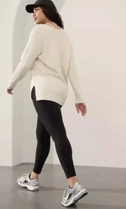 Athleta 3X Hanover Refined V-Neck Sweater Magnolia White #882541 - Picture 1 of 12