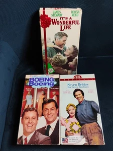 IT'S A WONDERFUL LIFE + BOEING BOEING + SEVEN BRIDES FOR SEVEN BROTHERS - VHS - Picture 1 of 10
