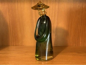 Murano Italy Art Glass Asian Scholar Figure Figurine Signed Rossi 10” Green - Picture 1 of 9