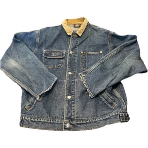 Vintage Polo Ralph Lauren Jacke Denim Cord Kragen 90er Herren XL EUC - Bild 1 von 8