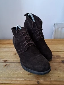 Botas Shuropody UK 6 / EU 39 Marrón Gamuza Cuero Para Mujer - Buen Estado - Imagen 1 de 9