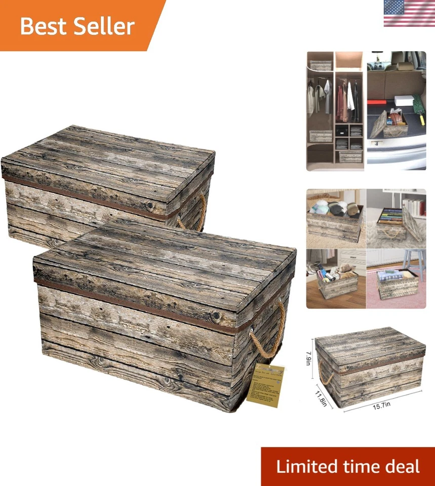 Livememory Storage Bins Stackable Boxes With Lid and Handles for Office