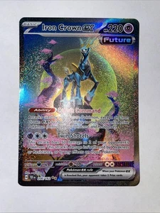 Pokemon TCG Iron Crown ex 206/162 SIR Full Art Sv05 Temporal Forces SEE PICS - Picture 1 of 4