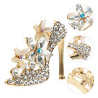  Miss Novelty Crystal Lapel Pin Shoes Brooch Heels with Rhinestones