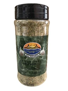 Carl's Gourmet condimento y frotamiento de carne de ajo limón totalmente natural, 11,5 oz (326 g) - Imagen 1 de 3