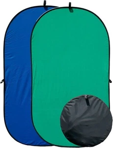 DLC 4x7 ft Chroma Key Blue/Green Reflector CK Reversible Twist-Fold Background - Picture 1 of 2