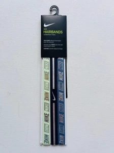 NIKE 3-Pack Metallic Headbands Grey / Navy / Green - Picture 1 of 2