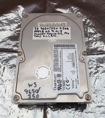 LOADED Apple OS9 Hard Drive from PowerMac 9600 9650/350 Quantum 4550S 4.5gb SCSI - Image 1 of 4