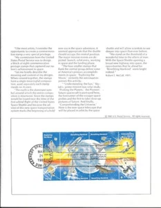 #1912-1919-S1 First Day Souvenir 18c Space Achievement w/ FDC - Picture 1 of 2