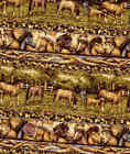 Country Getaway horses ponies stripe Print Concepts fabric