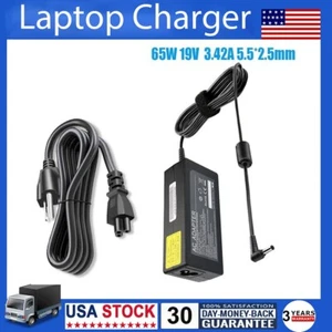 65W 19V 3.42A 5.5mm AC Adapter Charger For Toshiba Asus Acer Barrel Tip Laptop - Picture 1 of 7