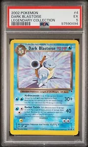 2002 POKEMON LEGENDARY COLLECTION - WOTC #4 DARK BLASTOISE PSA 5 - Picture 1 of 2