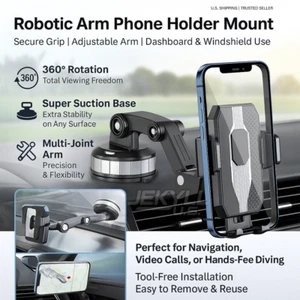 Support de téléphone portable pour voiture bras long universel qualité super - Photo 1 sur 16
